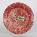 Red spatter plate 19th c