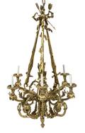 A Louis XVI Style Gilt Bronze TwelveLight Chandelier