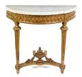 A Louis XVI Style Giltwood Console Table
