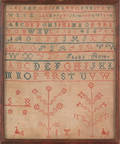 Lancaster County Pennsylvania silk on linen sampler early 19th c