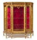 A Louis XVI Style Giltwood Vitrine Cabinet