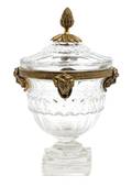 A Gilt Bronze Mounted Glass Covered Urn