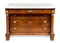 An Empire Gilt Bronze Mounted Mahogany Commode