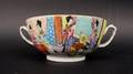 Chinese Figural Famille Rose Double Handled Cup