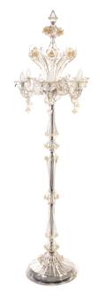 A Venetian Glass SixLight Torchere