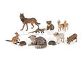 Eleven Austrian cold painted bronze wild animals