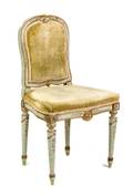 An Italian Neoclassical Painted and Parcel Gilt Side Chair