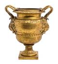 A Continental Gilt Bronze Urn
