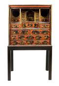 A Chinese Lacquered Collectors Cabinet