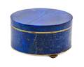 A Continental Lapis Lazuli Veneered Gilt Metal Box