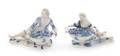 A Pair of Meissen Porcelain Figural Master Salts