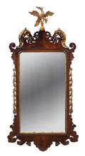 A Chippendale Style Parcel Gilt Mahogany Mirror