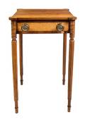 A Sheraton Cherry and Birdseye Maple Work Table