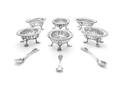 A Set of Six Irish George II Silver Salts