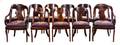 A Set of Eleven American Empire Mahogany Dining Chairs