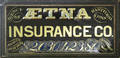 Three reverse painted advertising plaques late 19th c