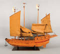 Carved model of a Chinese junk ca 1935