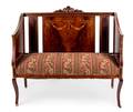 An Edwardian Marquetry Inlaid Small Settee