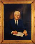 American oil on canvas portrait of Harry M Mountain