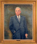 American oil on canvas portrait of Victor Montgomery ca 1960