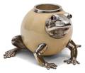 An Ostrich Egg Frog Vessel