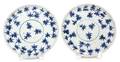 A Pair of Chinese Blue and White Porcelain Shallow Plates