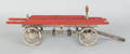 Painted wood model of a hand drawn hook and ladder carriage early 20th c