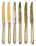 Twelve French Fine Vermeil Silver Fruit Knives