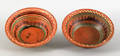 Two similar Shenandoah Valley redware bowls 19th c