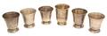A Group of Silver Shot Glasses
