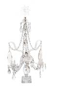 A Regency Style ThreeLight Crystal Girandole