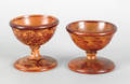 Two treenware master salts 19th c
