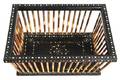 An AngloIndian Ebony Quillwork and Specimen Wooden Basket