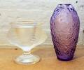 Two Lalique Frosted Glass Vases
