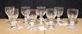 A Set of Eight Lalique Glass Cordials