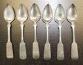 Six American Coin Silver Spoons