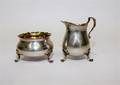 A Silver Creamer and Sugar Set