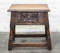 A Jacobean Revival Oak Stool