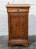 A Victorian Oak Pedestal Cabinet