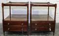 A Pair of Regency Style Mahogany TwoTier Side Tables