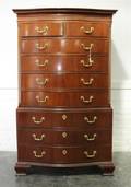 A Chippendale Style Mahogany Chest on Chest