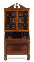 An American Classical Style Secretary Bookcase