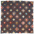 Bucks County Pennsylvania silk pieced quilt ca 1900