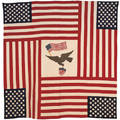 Patriotic pieced and appliqu quilt 20th c