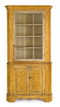 Pennsylvania painted twopart corner cupboard early 19th c