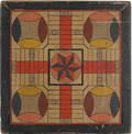 New England painted pine Parcheesi game board late 19th c