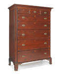 Pennsylvania Federal cherry tall chest ca 1805