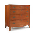 Pennsylvania Federal cherry bowfront chest of drawers ca 1805