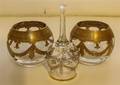 Three Gilt Glass Articles