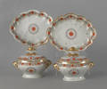 Pair of Chinese export porcelain sauce tureens ca 1800